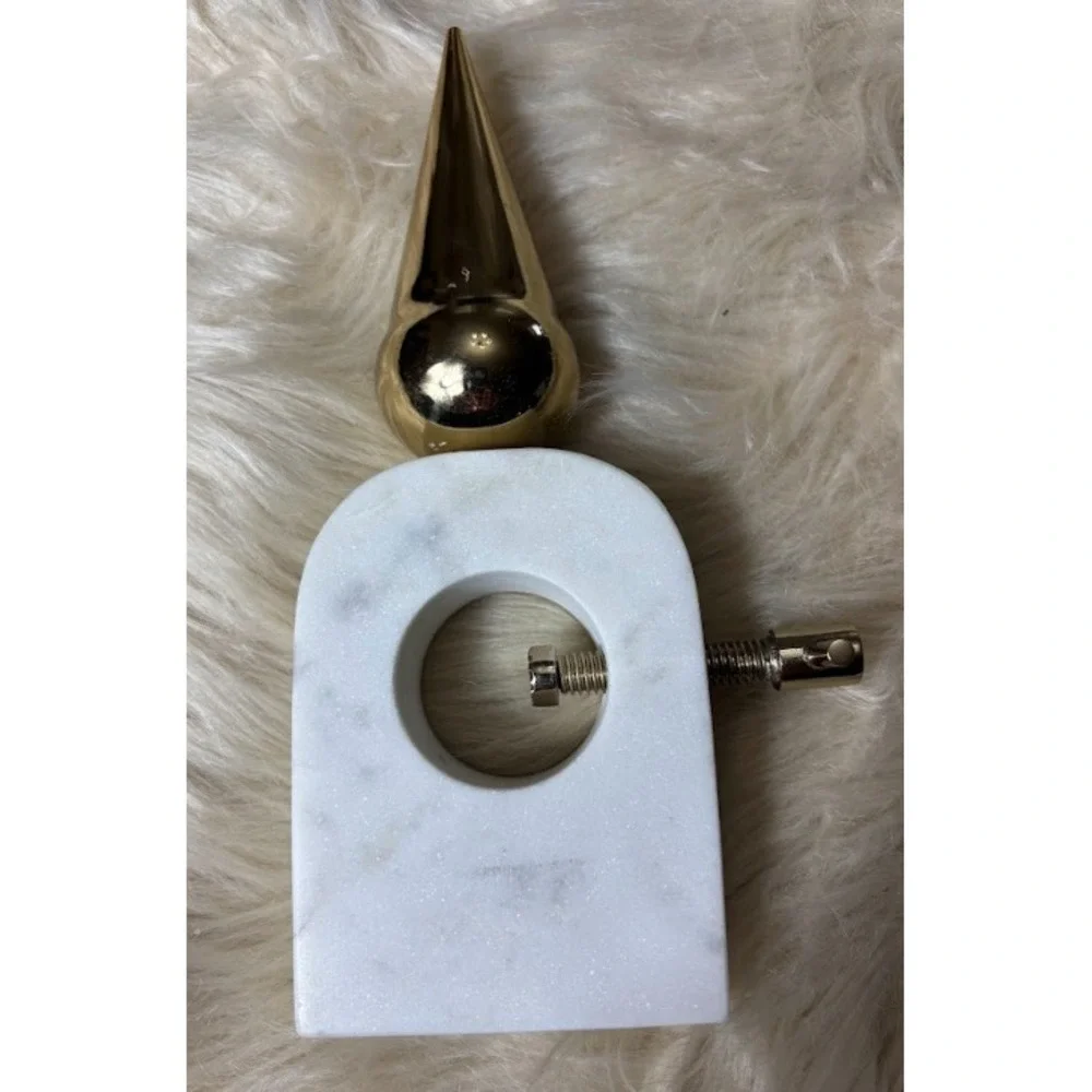 Pottery Barn‎ Marble Gold Nutcracker Holiday Decor Christmas Collectible Vintage